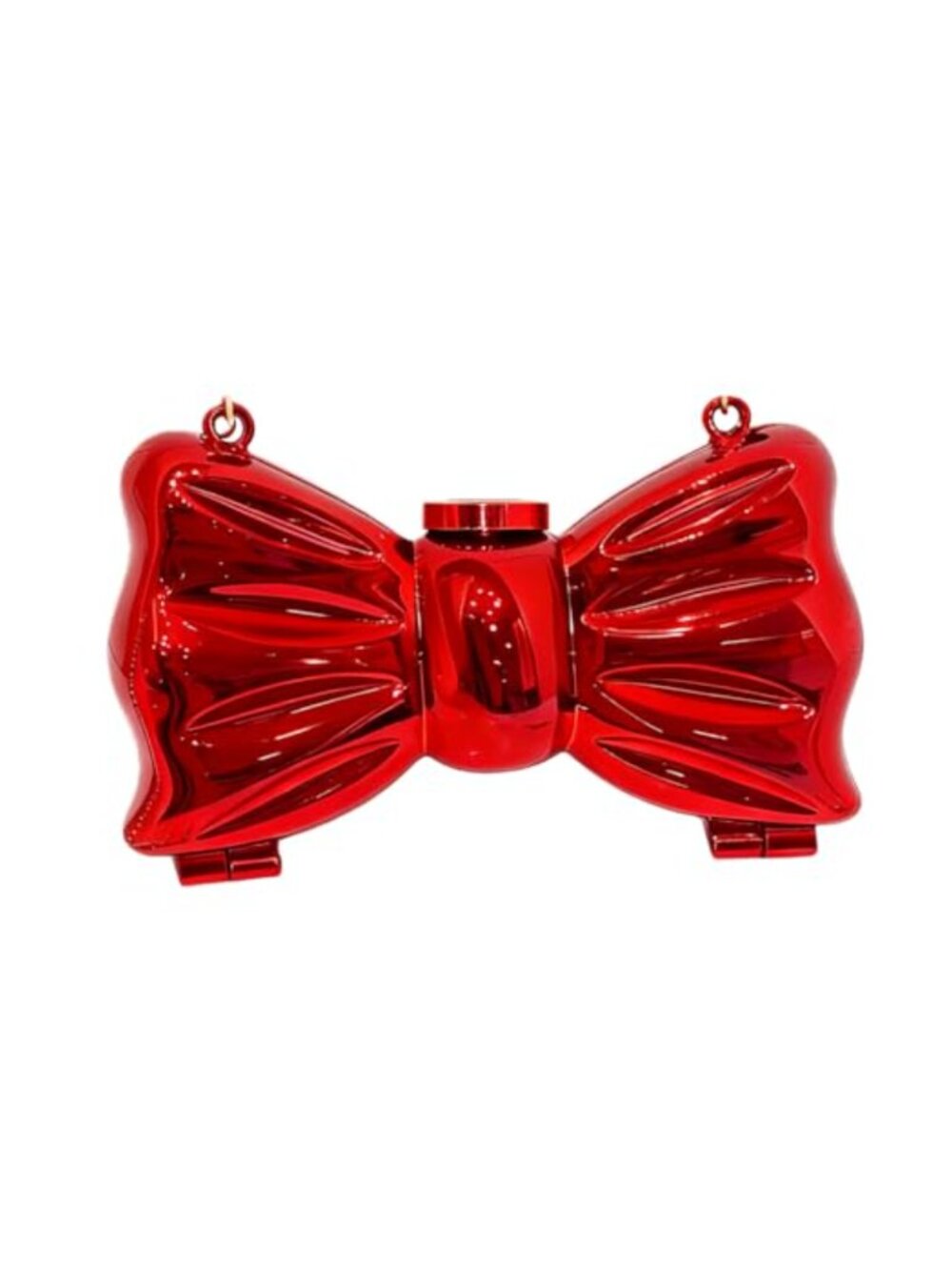 Bow Clutch Mini Crossbody Bag Detachable Chain Acrylic Metal Evening